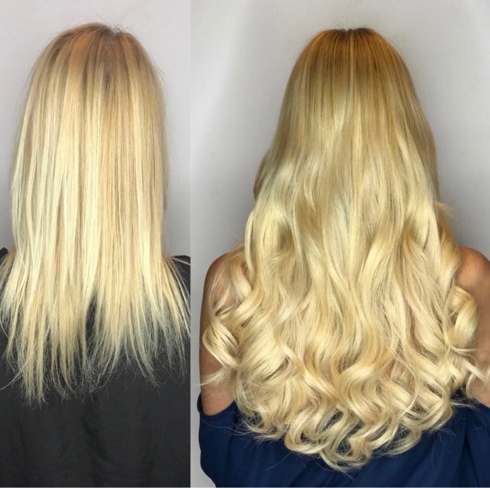 Hair Extensions Before and After by-Marcelo